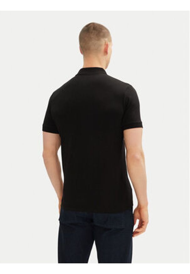 Karl Lagerfeld - KARL LAGERFELD Polo 745088 552235 Czarny Regular Fit. Typ kołnierza: polo. Kolor: czarny. Materiał: bawełna