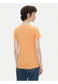 Pepe Jeans T-Shirt New Virginia PL505202 Pomarańczowy Slim Fit. Kolor: pomarańczowy. Materiał: bawełna #5
