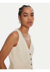 Guess Kamizelka garniturowa Fatima W4YN53 WFWX2 Écru Regular Fit. Materiał: syntetyk
