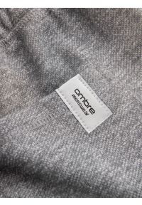 Ombre Clothing - Spodenki męskie z tkaniny melanżowej LOOSE FIT - szare V6. Kolor: niebieski. Materiał: tkanina. Wzór: melanż #5