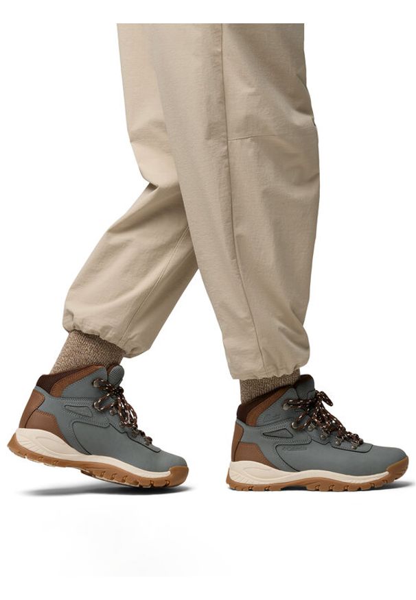 columbia - Columbia Trekkingi Newton Ridge Mid WP 1424692 Zielony. Kolor: zielony. Materiał: skóra