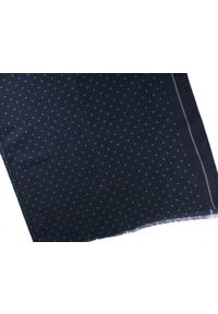V. Fraas - Ciemnoniebieski Szalik Przejściowy w Drobne Groszki - V.Fraas - Męski. Kolor: niebieski. Materiał: poliester. Wzór: grochy. Styl: elegancki #3
