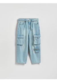 Reserved - Jeansy baggy - niebieski. Kolor: niebieski #1