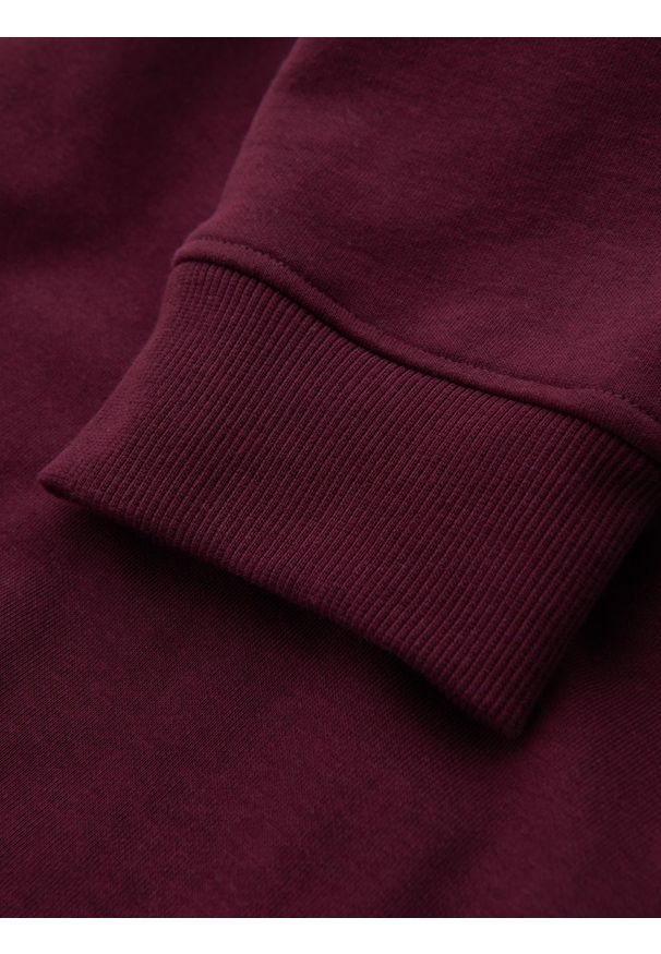Ombre Clothing - Męskie dresowe spodnie bawełniane joggery BASIC – bordowe V3 OM-PABS-0174 - XXL. Okazja: na co dzień. Kolor: czerwony. Materiał: dresówka, bawełna. Wzór: aplikacja. Styl: sportowy, elegancki, casual