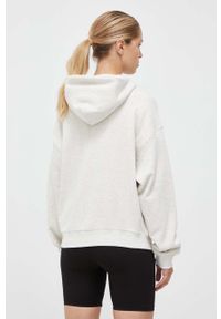 Reebok Classic bluza bawełniana damska kolor beżowy z kapturem z aplikacją. Typ kołnierza: kaptur. Kolor: beżowy. Materiał: bawełna. Długość rękawa: długi rękaw. Długość: długie. Wzór: aplikacja #5