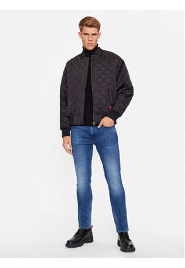 Hugo Kurtka bomber Bonod2341 50496402 Czarny Regular Fit. Kolor: czarny. Materiał: syntetyk