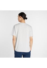 Koszulka męska New Balance MT53905AHH – szara. Kolor: szary. Materiał: bawełna, dresówka. Wzór: aplikacja #3