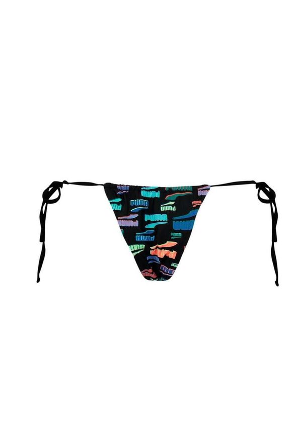 Dół od bikini Puma Swim Women Side Tie Tanga String 1P (938066-01). Okazja: na plażę. Kolor: czarny. Materiał: materiał. Sport: pływanie