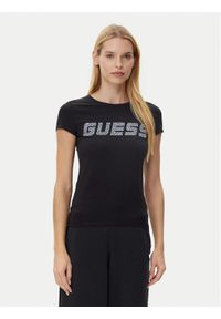 Guess T-Shirt V5GI20 J1314 Czarny Regular Fit. Kolor: czarny. Materiał: bawełna