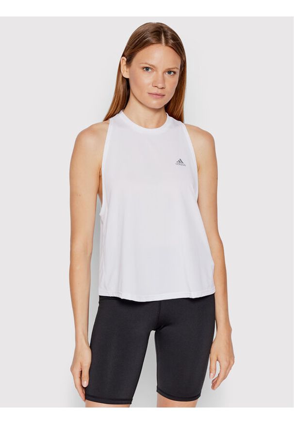 Adidas - adidas Koszulka techniczna Run Icons HK9137 Biały Relaxed Fit. Kolor: biały. Materiał: syntetyk. Sport: bieganie