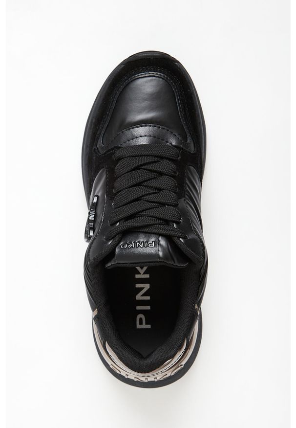 Pinko - Sneakersy damskie skórzane Gem 07 PINKO. Materiał: skóra