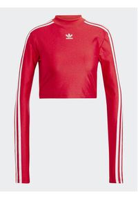 Adidas - adidas Bluzka 3-Stripes IR8132 Czerwony Slim Fit. Kolor: czerwony. Materiał: syntetyk #7