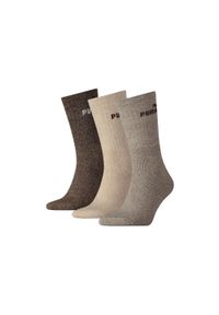 Skarpety Puma Crew 3-Pack 39-42: Wygoda i Zrównoważony Rozwój. Kolor: brązowy. Materiał: poliester, elastan, poliamid, bawełna. Sport: fitness