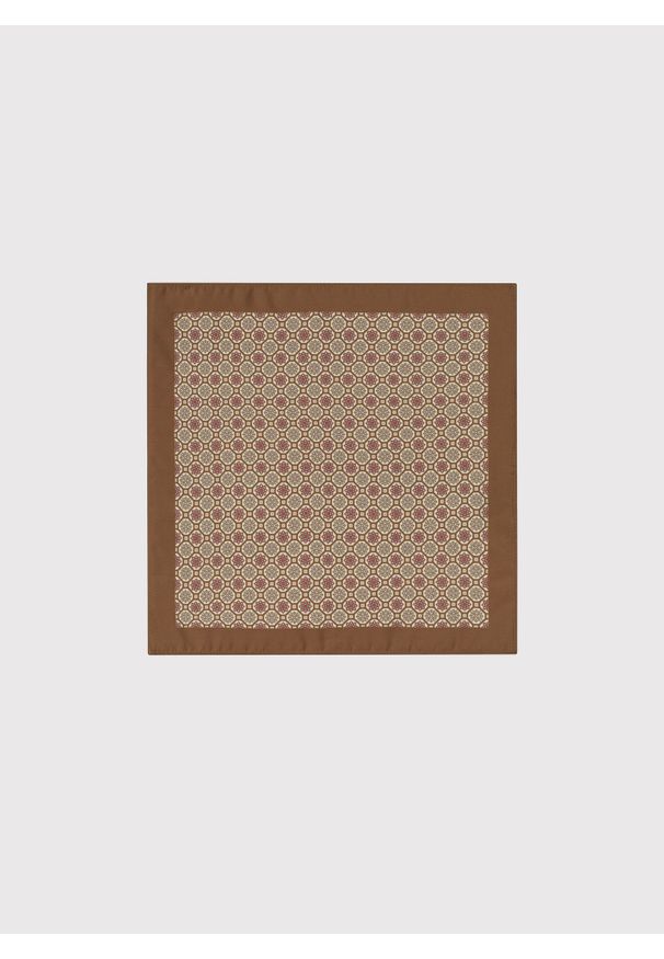 Pako Lorente - PAKO LORENTE – Brązowa poszetka w stylu retro. Kolor: brązowy. Materiał: poliester