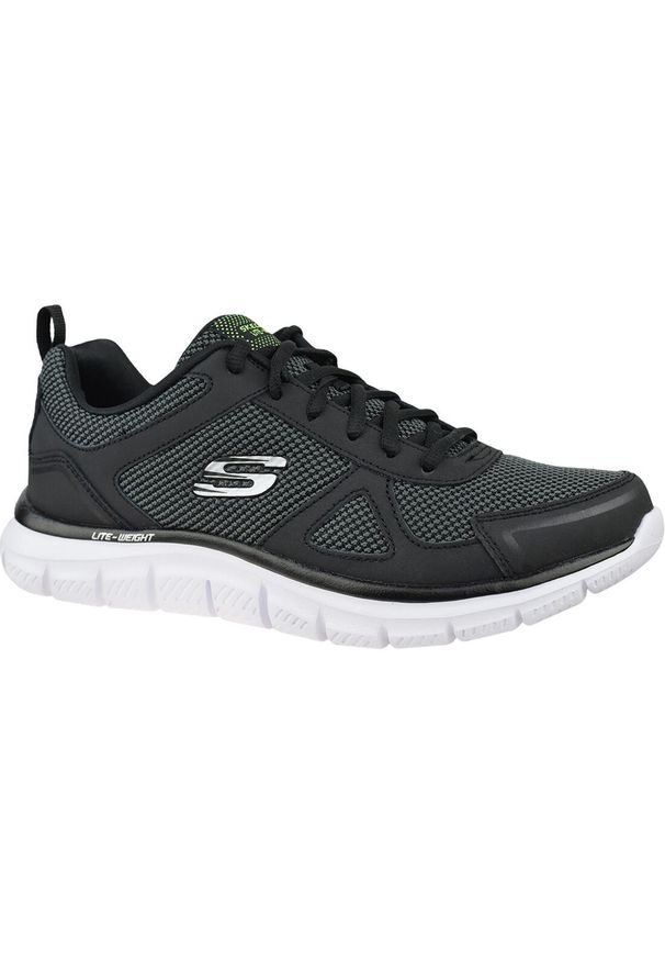 skechers - Buty do chodzenia męskie Skechers Track Bucolo. Zapięcie: sznurówki. Kolor: czarny. Materiał: syntetyk, tkanina, materiał. Szerokość cholewki: normalna. Sport: turystyka piesza