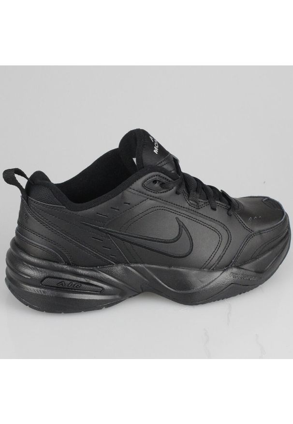Buty do chodzenia męskie Nike Air Monarch IV. Kolor: czarny. Materiał: tkanina, materiał, skóra, syntetyk. Sport: turystyka piesza