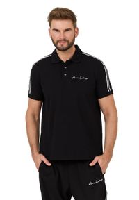Armani Exchange - ARMANI EXCHANGE Czarne męskie polo, Rozmiar XXL. Typ kołnierza: polo. Kolor: czarny #4