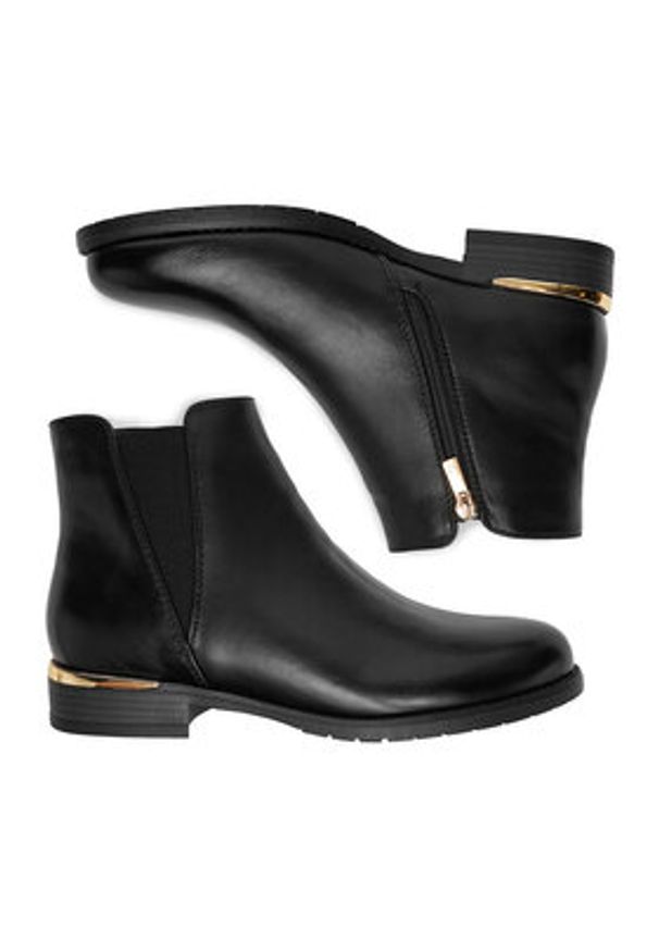 Jenny - JENNY Botki CEO-JAIMI H10816-1A Czarny. Kolor: czarny. Materiał: materiał
