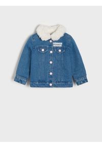Sinsay - Kurtka Myszka Minnie - niebieski. Kolor: niebieski. Materiał: jeans, tkanina. Wzór: motyw z bajki #1