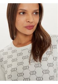 Liu Jo Sport Sweter TF4228 MS63L Biały Regular Fit. Kolor: biały. Materiał: syntetyk. Styl: sportowy #4