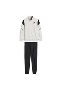 Diadora - Zestaw dresowy męski DIADORA TRACKSUIT FZ CORE. Kolor: biały. Materiał: dresówka