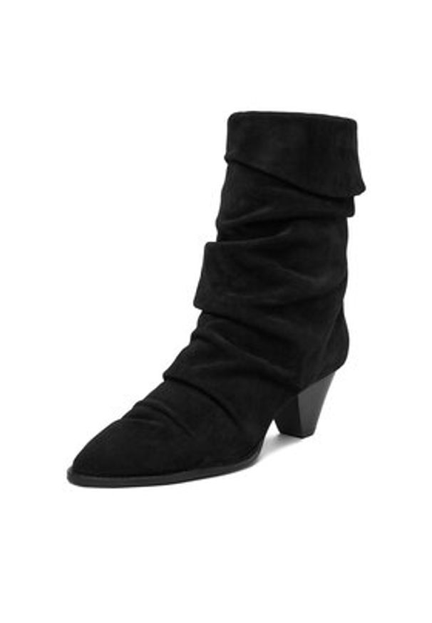 Badura Botki EO-APRIL-25FW218 Czarny. Kolor: czarny. Materiał: skóra, zamsz