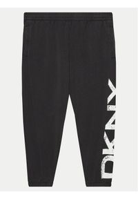 DKNY Sport Spodnie dresowe DPPP2833 Czarny Relaxed Fit. Kolor: czarny. Materiał: syntetyk