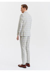 Pako Lorente - PAKO LORENTE – Beżowe spodnie garniturowe w kratę. Okazja: na wesele, na ślub cywilny, na komunię. Kolor: beżowy. Materiał: poliester, wiskoza, elastan, tkanina. Wzór: gładki. Sezon: wiosna, lato. Styl: elegancki #4