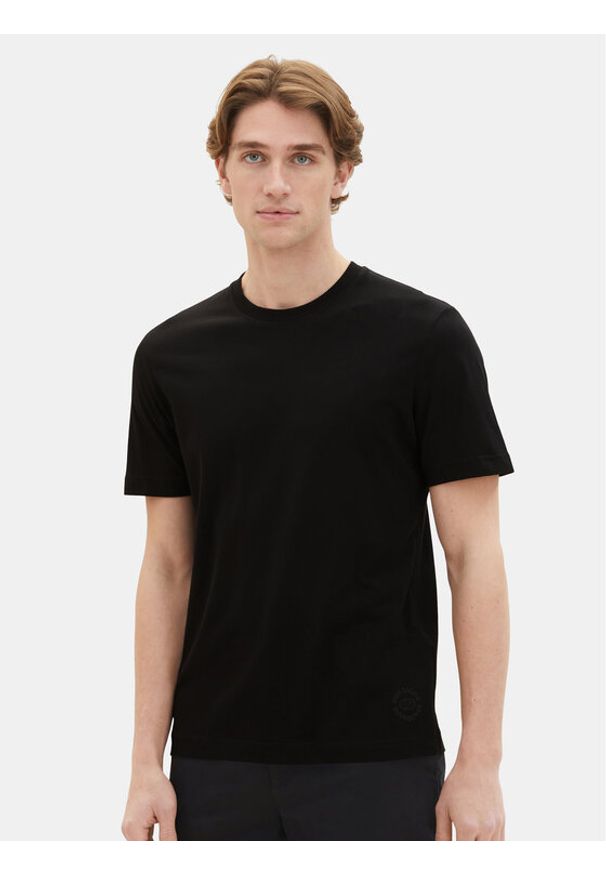 Tom Tailor Komplet 2 t-shirtów 1037741 Czarny Regular Fit. Kolor: czarny. Materiał: bawełna