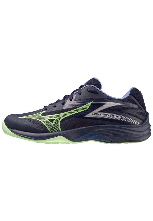 Buty do siatkówki dziecięce Mizuno Lightning Star Z7 Jr. Kolor: wielokolorowy, niebieski, zielony. Sport: siatkówka