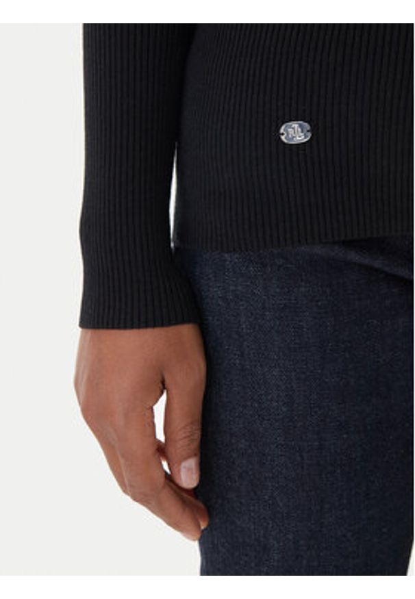 Lauren Ralph Lauren Golf L/s Turtle Neck 200643398011 Czarny Slim Fit. Typ kołnierza: golf. Kolor: czarny. Materiał: bawełna