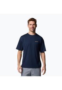 columbia - Koszulka męska Columbia Cedar Trail Back Graphic Tee. Kolor: niebieski. Sport: turystyka piesza #1