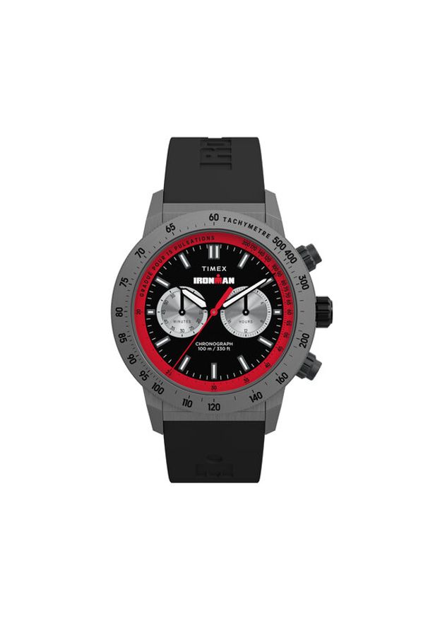 Timex Zegarek Ironman® Challenger Chronograph TW2Y01900 Czarny. Kolor: czarny. Materiał: syntetyk