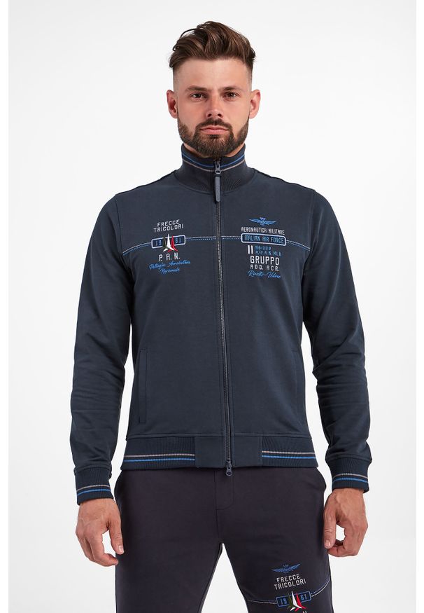 Aeronautica Militare - Bluza AERONAUTICA MILITARE. Typ kołnierza: kołnierzyk stójkowy. Wzór: haft