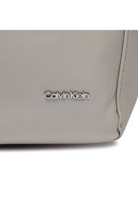 Calvin Klein Torebka Texture Block Medium Shopper K60K611658 Beżowy. Kolor: beżowy. Materiał: skórzane #3