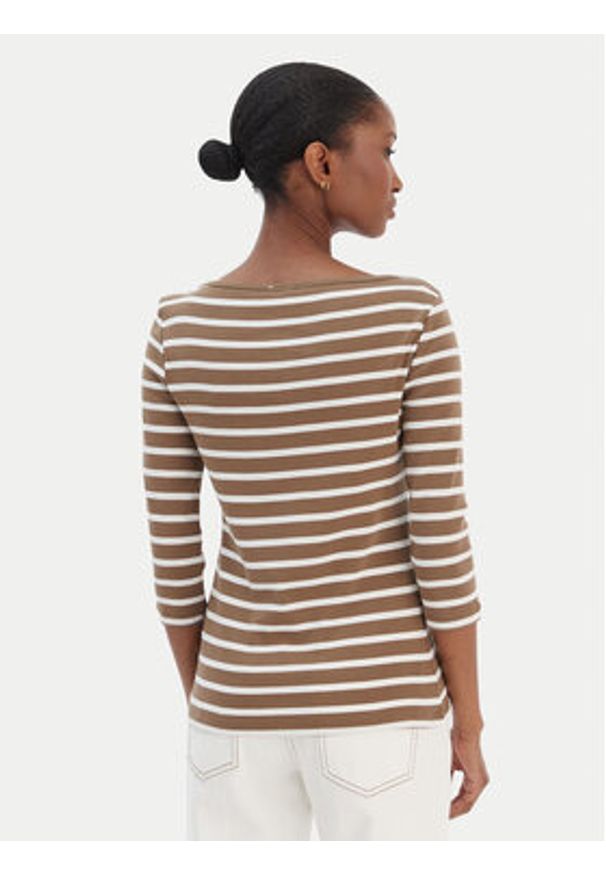 TOMMY HILFIGER - Tommy Hilfiger Bluzka New Cody WW0WW40589 Beżowy Slim Fit. Kolor: beżowy. Materiał: bawełna