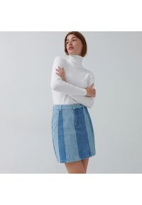 House - Jeansowa spódnica mini - Niebieski. Kolor: niebieski. Materiał: jeans