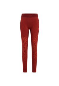 Spodnie termoaktywne damskie z wełną Merino Odlo Performance Kinship. Kolor: czerwony. Materiał: wełna. Sport: turystyka piesza #1