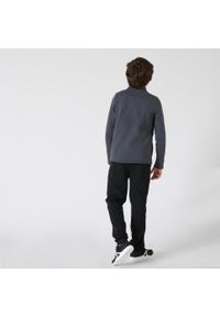 DOMYOS - Dres dziecięcy Domyos Warmy Zip. Kolekcja: plus size. Kolor: wielokolorowy, czarny, szary. Materiał: bawełna, materiał, poliester