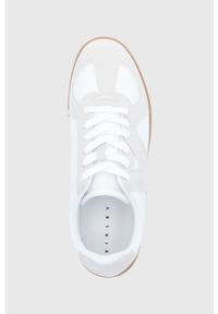 Sisley buty kolor biały. Nosek buta: okrągły. Zapięcie: sznurówki. Kolor: biały. Obcas: na obcasie. Wysokość obcasa: niski #5