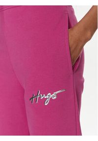 Hugo Spodnie dresowe Easy 50509171 Różowy Relaxed Fit. Kolor: różowy. Materiał: bawełna