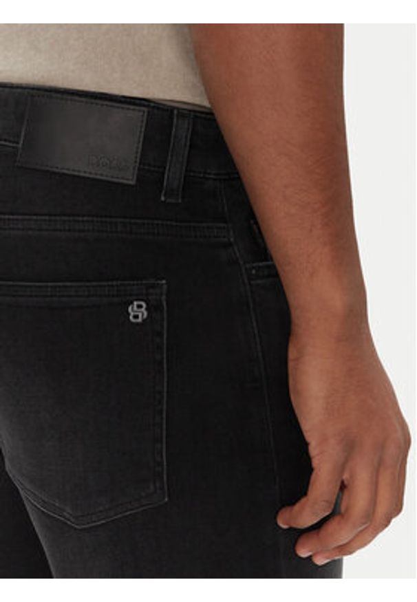BOSS Szorty jeansowe Delaware Shorts Bo 50540271 Czarny Slim Fit. Kolor: czarny. Materiał: bawełna