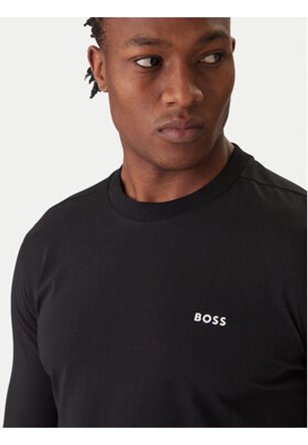 BOSS - Boss Longsleeve 50506365 Czarny Regular Fit. Kolor: czarny. Materiał: bawełna. Długość rękawa: długi rękaw