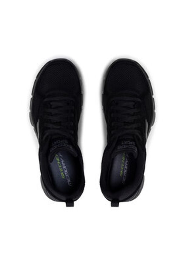 skechers - Skechers Sneakersy Ezdez 52748/BBK Czarny. Kolor: czarny. Materiał: zamsz, skóra