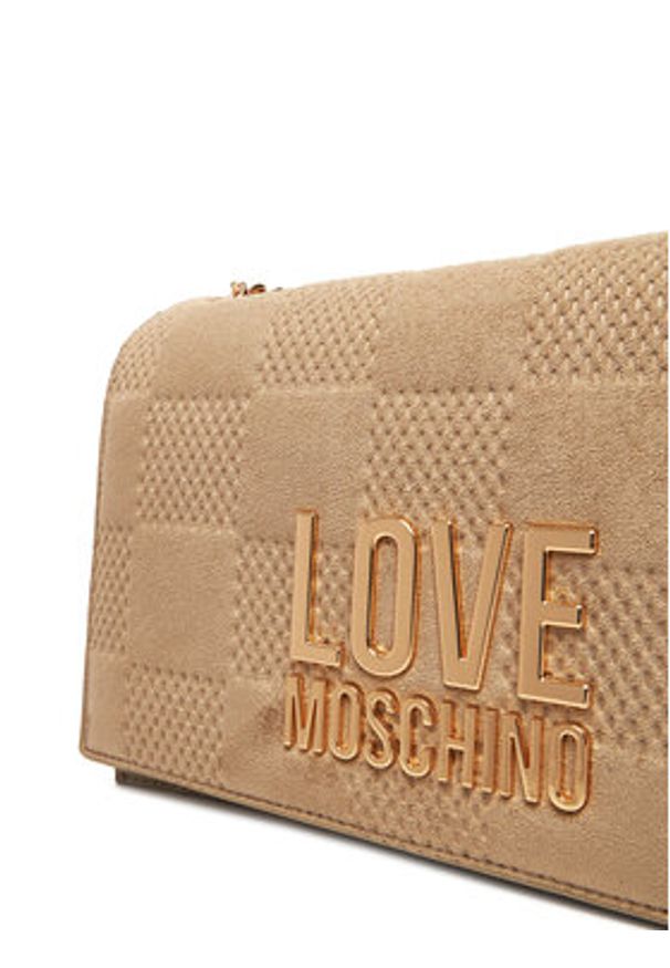 Love Moschino - LOVE MOSCHINO Torebka JC4122PP0NKB110A Beżowy. Kolor: beżowy. Materiał: skórzane