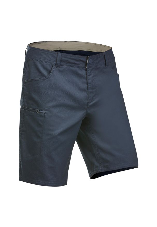 quechua - Spodenki turystyczne męskie Quechua NH500 regular. Kolor: niebieski. Materiał: elastan, poliester, bawełna, materiał