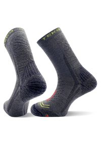 TEKO - Skarpety sportowe z wełną merino Teko ecoHIKE Discovery Light Half Cushion 2.0. Kolor: szary. Materiał: wełna. Sport: turystyka piesza