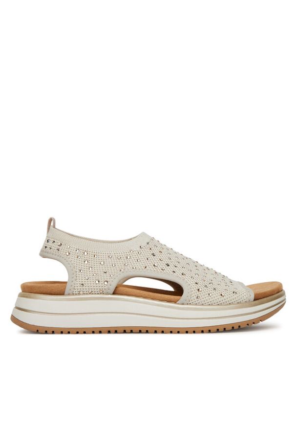 Remonte Sandały D1J55-60 Écru. Materiał: materiał