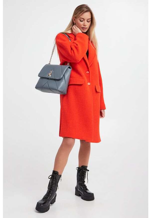 Patrizia Pepe - Płaszcz damski wełniany PATRIZIA PEPE. Materiał: wełna