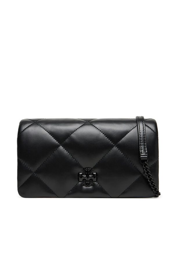 Tory Burch Torebka Kira Diamond 170622 Czarny. Kolor: czarny. Materiał: skórzane